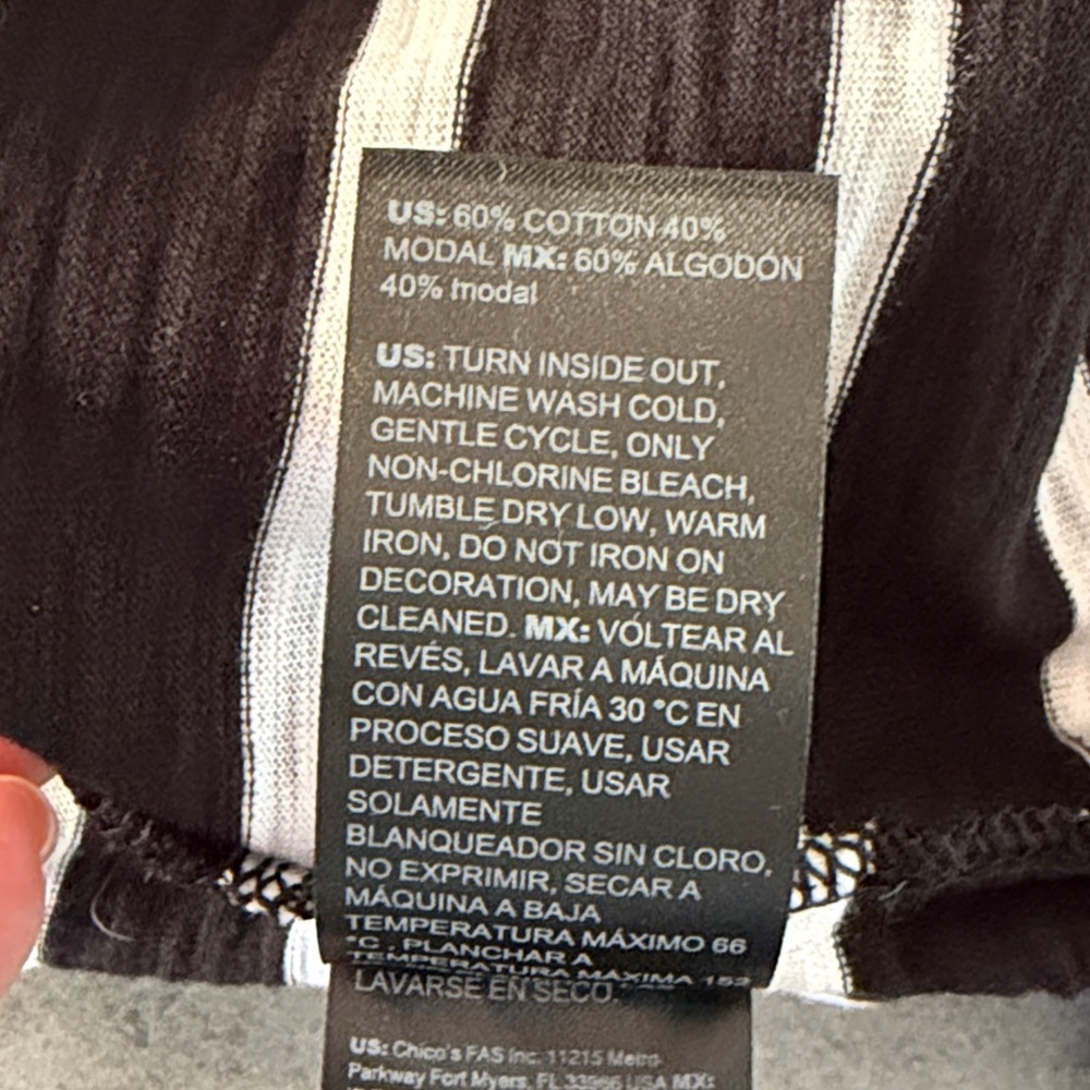 WHBM Striped Long Sleeve T-Shirt - Picture 6 of 8